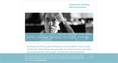 Desktop Screenshot of kempowski-stiftung.de